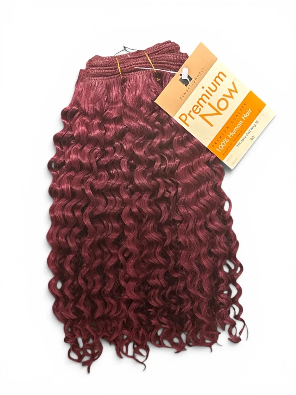 Deep Wine Curly Human Hair Weave - Burgundy